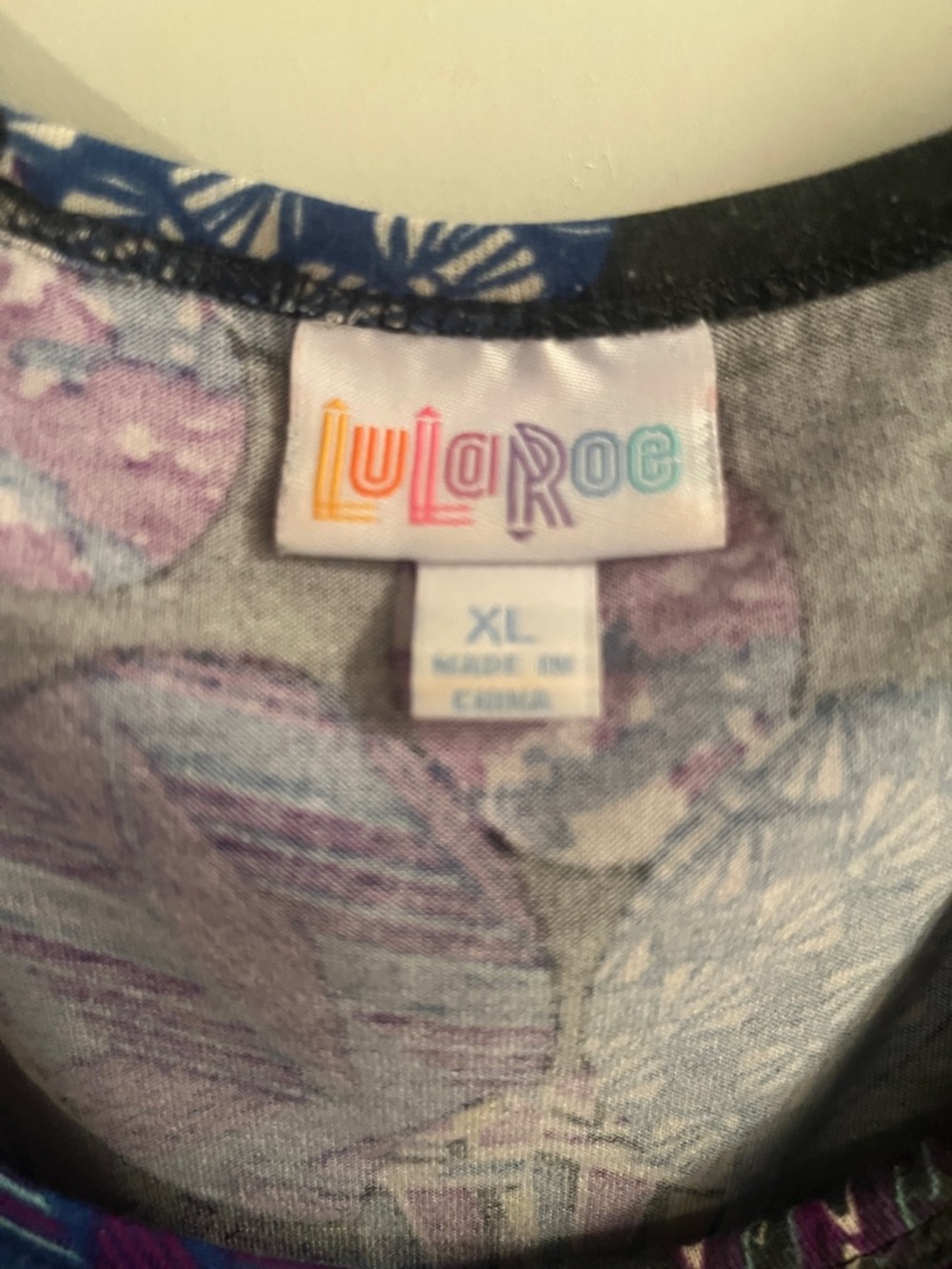 LuLaRoe Purple Patterned Maxi Dress with Multicolor Circles - Picture 2 of 6